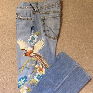 ALAN B custom embroidered jeans, size 29/32